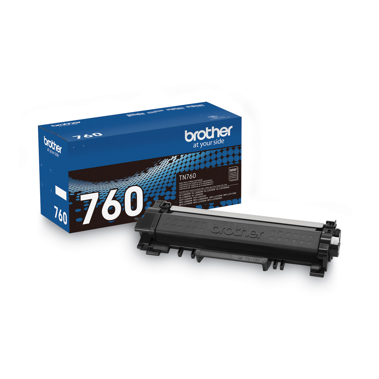 747211.jpg Brother TN760 High-Yield Toner, 3,000 Page-Yield, Black - Image 1