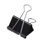 Universal Binder Clip Zip-Seal Bag Value Pack, Mini, Black/Silver, 144/Pack (UNV10199VP)