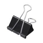 Universal Binder Clip Zip-Seal Bag Value Pack, Large, Black/Silver, 36/Pack (UNV10220VP)