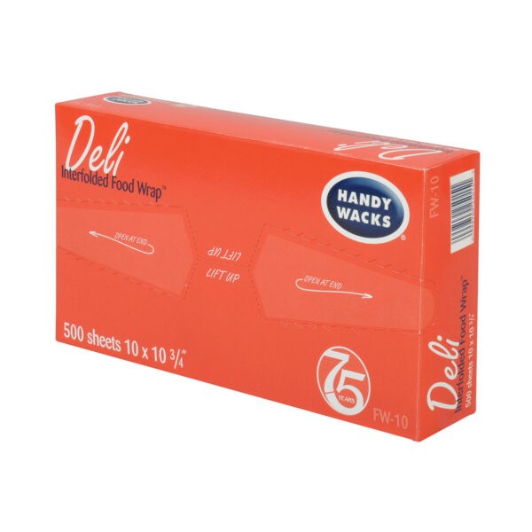 Handy Wacks Interfolded Food Wrap Deli Sheets, 10.75 x 10, 500 Box, 12 Boxes/Carton (FW10)